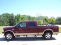 2007 Dark Toreador Red Metallic Ford F250 Super Duty Lariat Crew Cab 4x4  photo #6