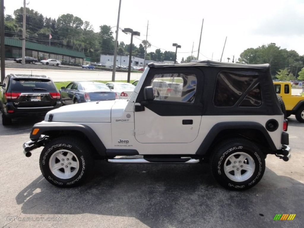 2004 Wrangler Sport 4x4 - Bright Silver Metallic / Dark Slate Gray photo #10