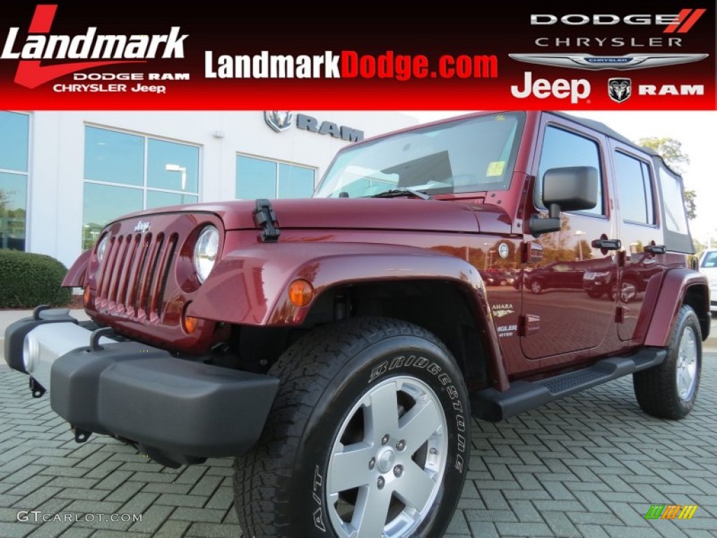 2010 Wrangler Unlimited Sahara 4x4 - Red Rock Crystal Pearl / Dark Khaki/Medium Khaki photo #1