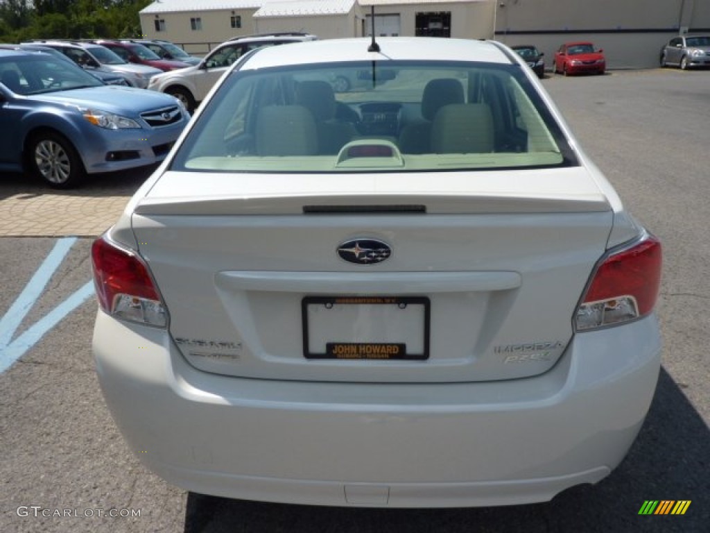 2012 Impreza 2.0i Premium 4 Door - Satin White Pearl / Ivory photo #6