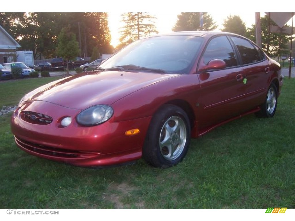 1999 Taurus SHO - Toreador Red Metallic / Medium Prairie Tan photo #2