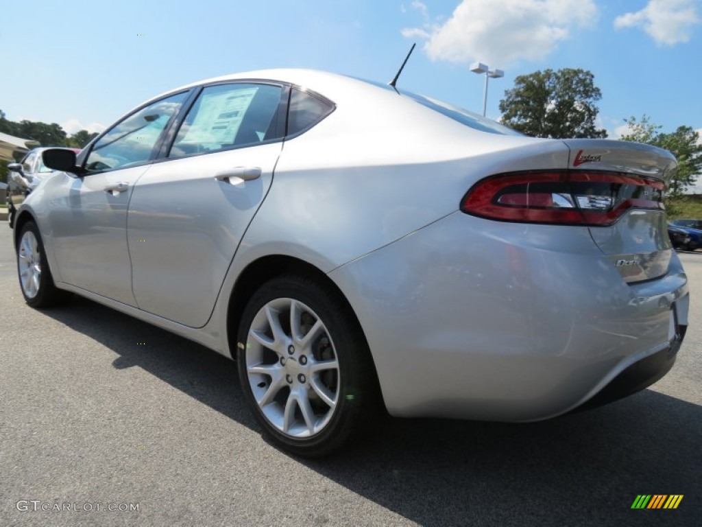 2013 Dart SXT - Bright Silver Metallic / Black photo #2