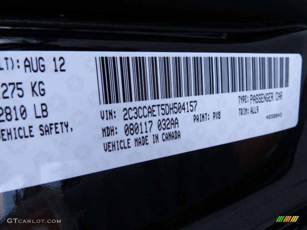 2013 300 Color Code PX8 for Gloss Black Photo #70485005