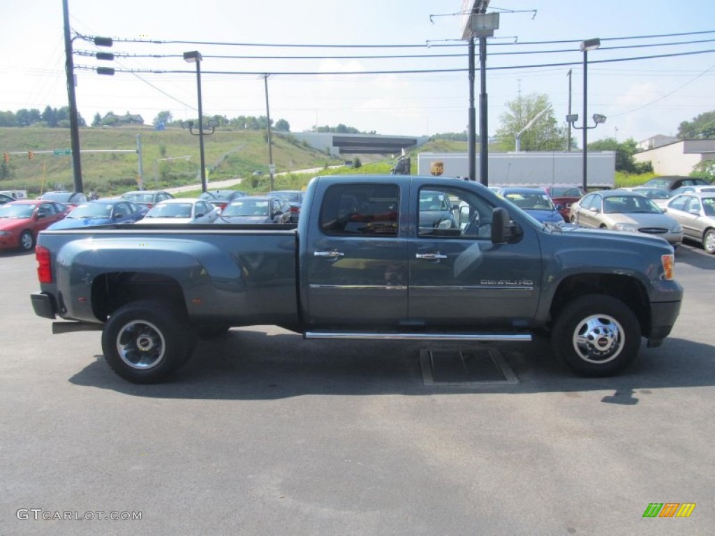 2011 Sierra 3500HD Denali Crew Cab 4x4 Dually - Stealth Gray Metallic / Ebony photo #5