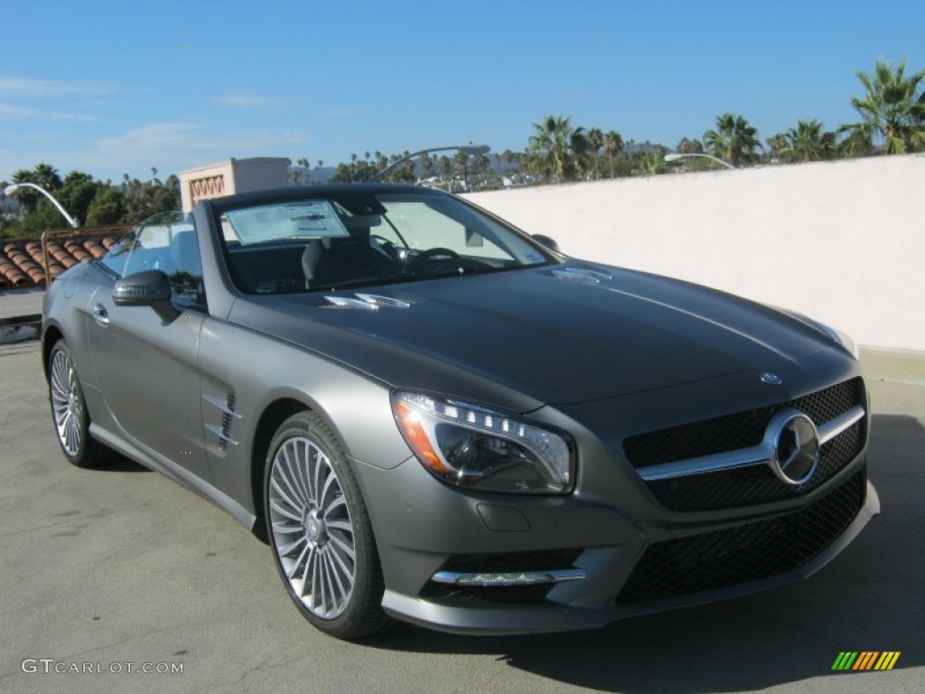Matte Shadow Grey Metallic 2013 Mercedes-Benz SL 550 Roadster Exterior Photo #70485944