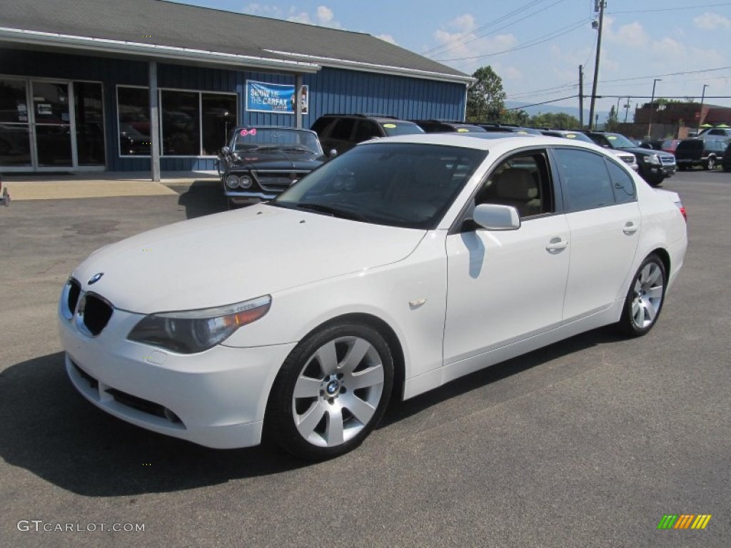 2006 5 Series 530i Sedan - Alpine White / Beige photo #1