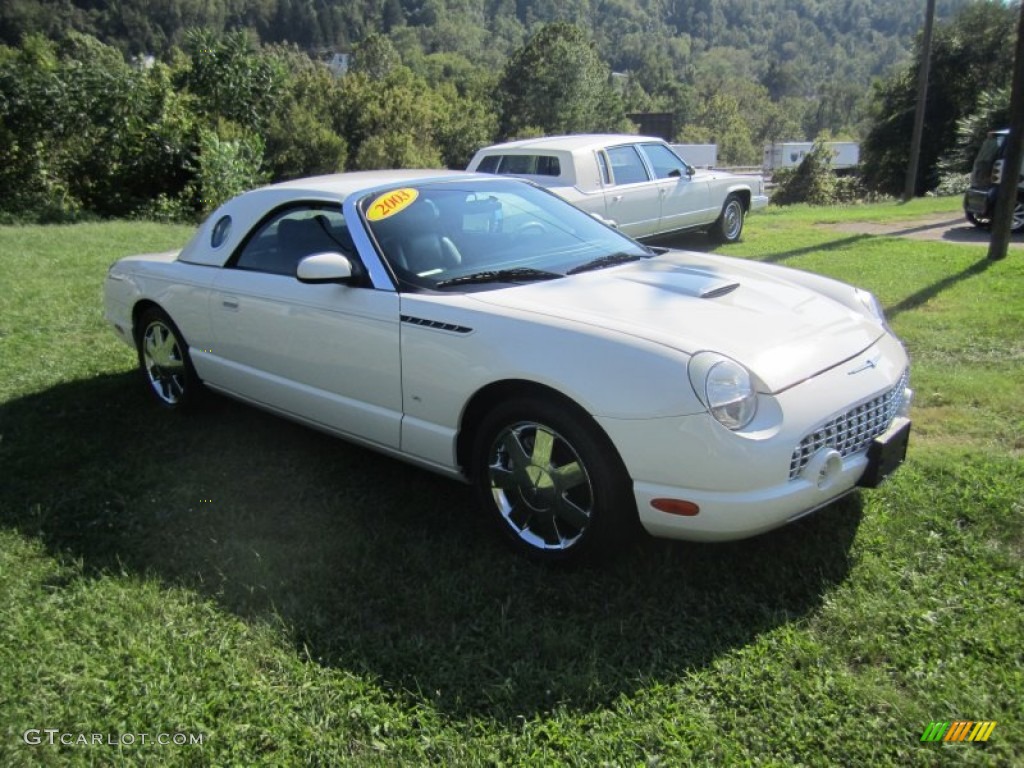 2003 Thunderbird Premium Roadster - Whisper White / Black Ink/Whisper White photo #11