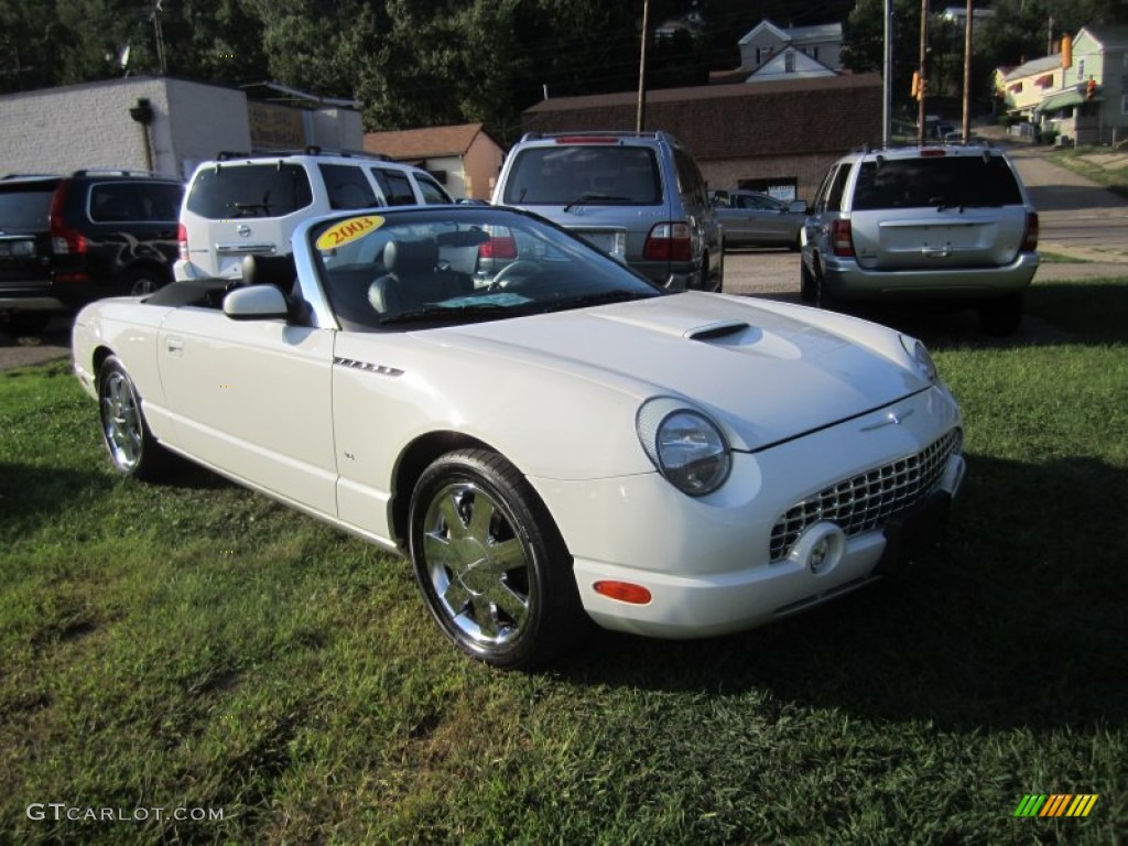 2003 Thunderbird Premium Roadster - Whisper White / Black Ink/Whisper White photo #28