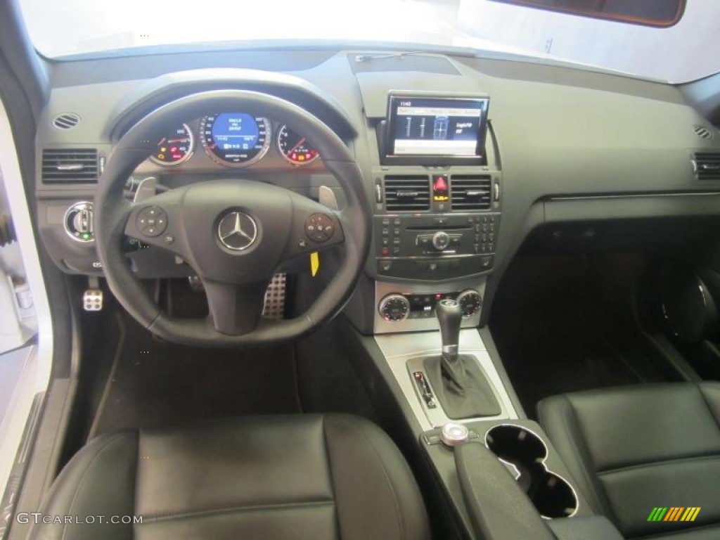 2009 Mercedes-Benz C 63 AMG Black AMG Premium Leather Dashboard Photo #70488797