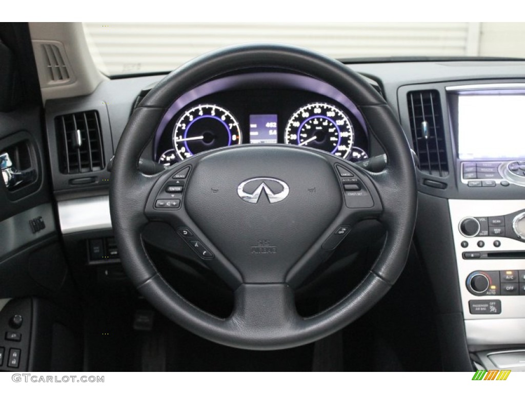 2010 Infiniti G 37 Convertible Stone Steering Wheel Photo #70489127