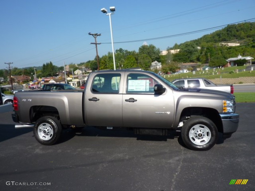 Mocha Steel Metallic 2013 Chevrolet Silverado 2500HD Work Truck Crew Cab 4x4 Exterior Photo #70489208