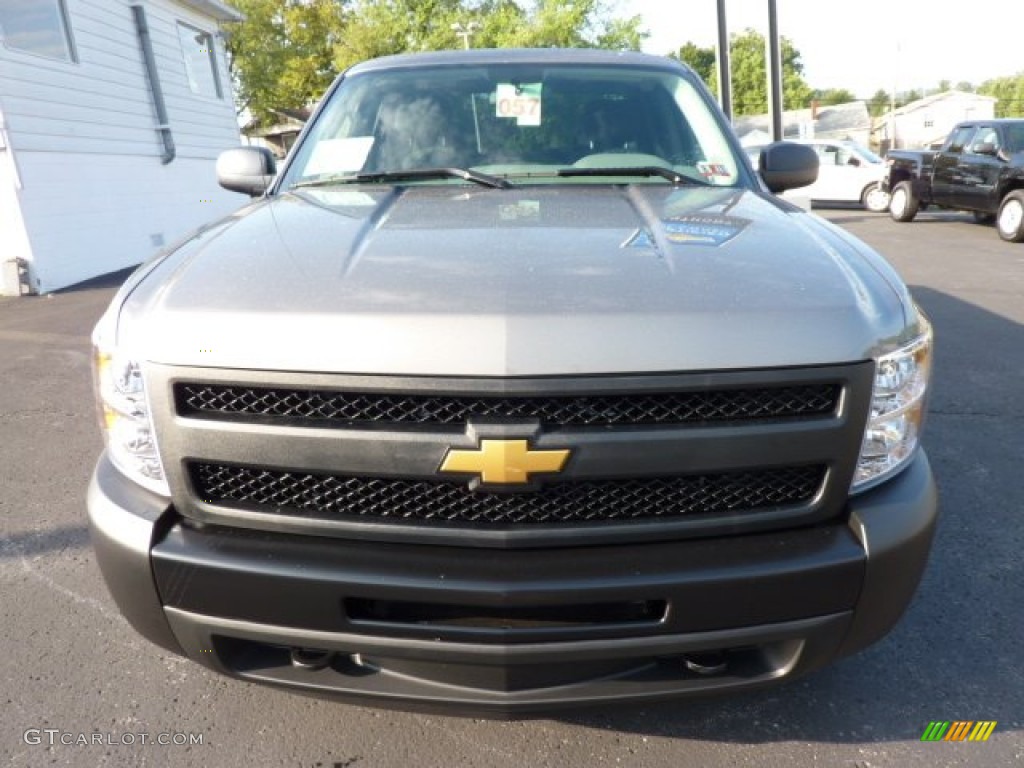 2013 Silverado 1500 Work Truck Extended Cab 4x4 - Graystone Metallic / Ebony photo #2