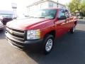 2013 Victory Red Chevrolet Silverado 1500 Work Truck Extended Cab 4x4  photo #3