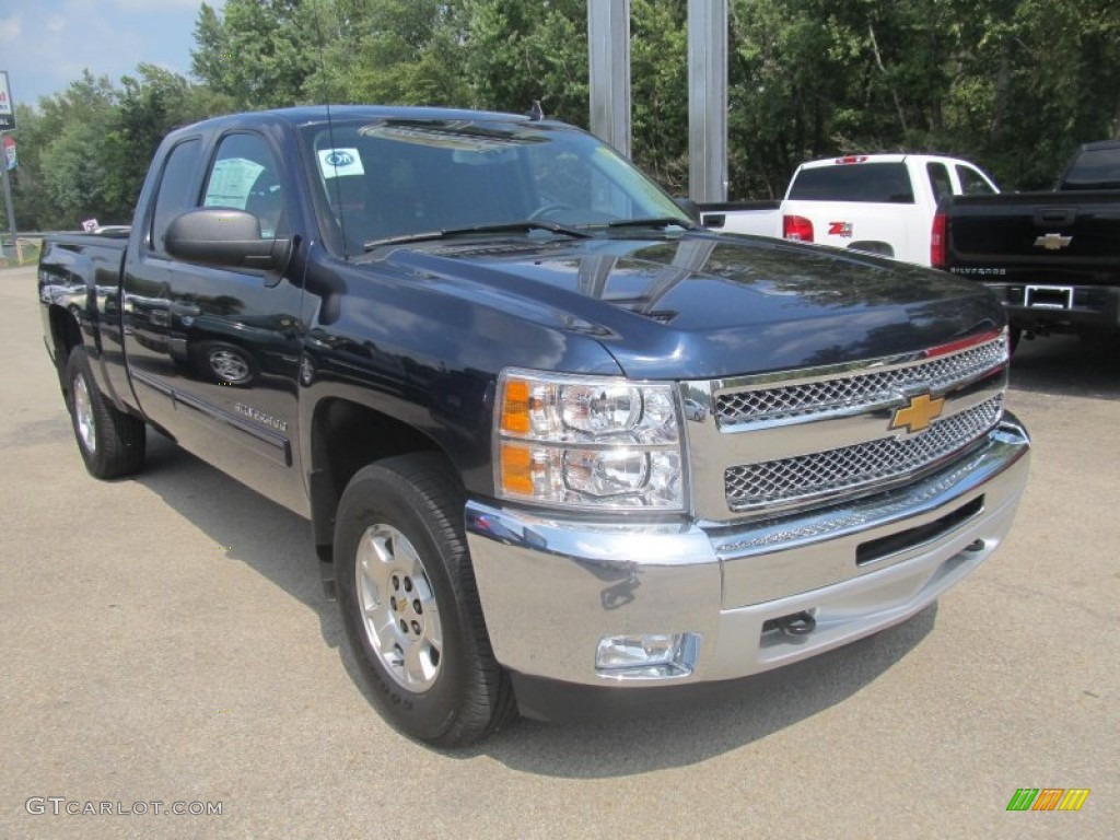 2012 Silverado 1500 LT Extended Cab 4x4 - Imperial Blue Metallic / Light Titanium/Dark Titanium photo #9