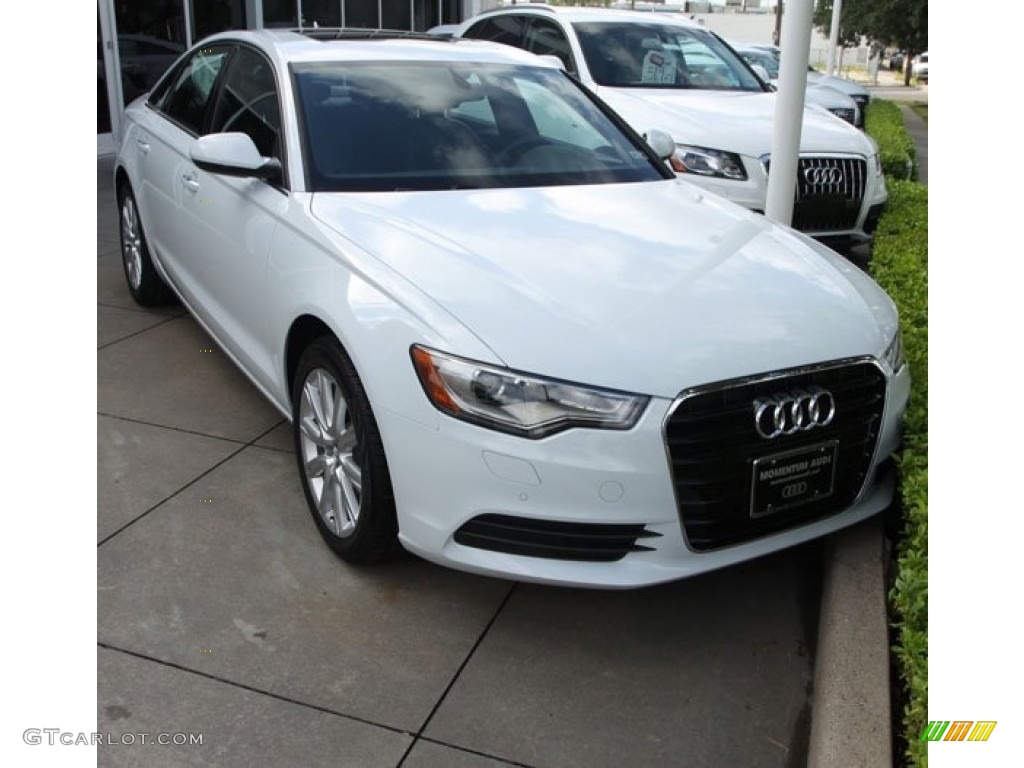 2013 A6 2.0T Sedan - Glacier White Metallic / Black photo #1