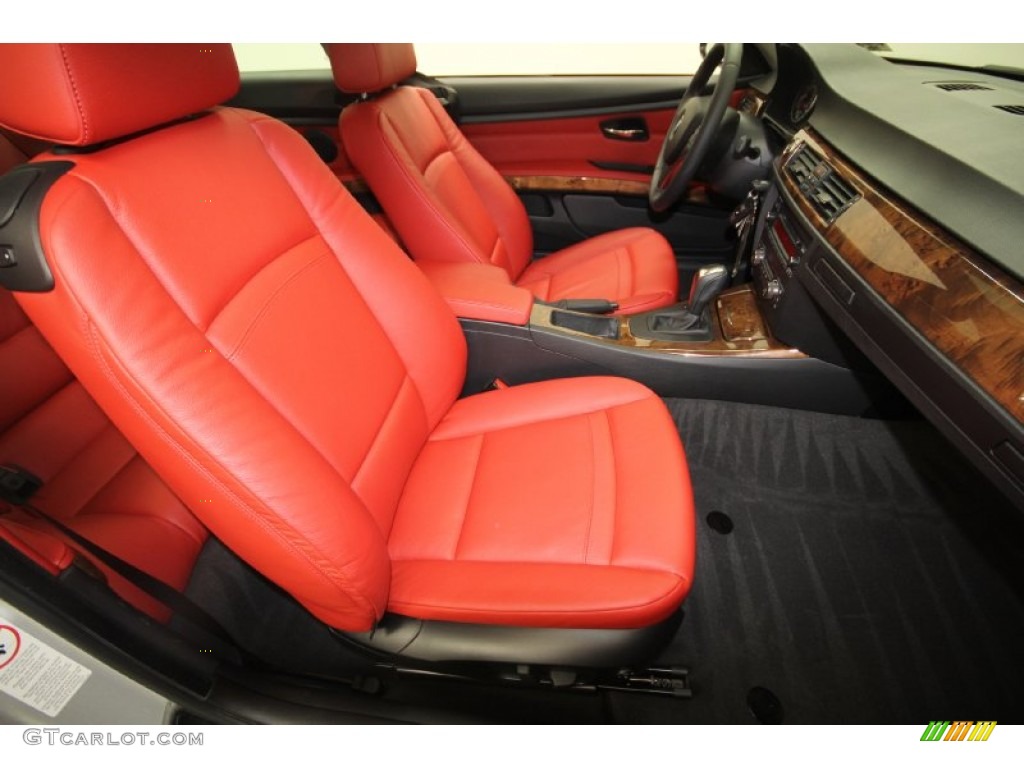 2007 3 Series 328i Coupe - Titanium Silver Metallic / Coral Red/Black photo #33