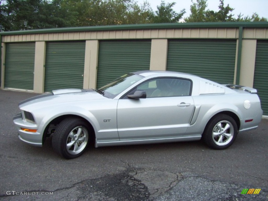 2007 Mustang GT Premium Coupe - Satin Silver Metallic / Dark Charcoal photo #1