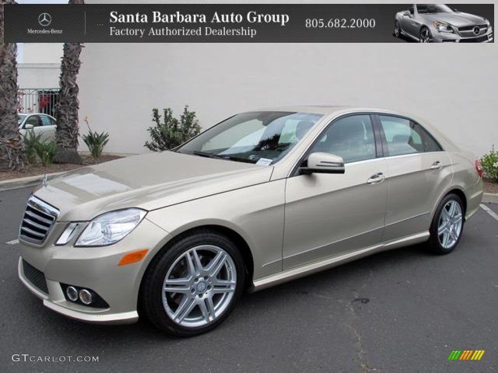 2010 E 350 Sedan - Pearl Beige Metallic / Almond Beige photo #1