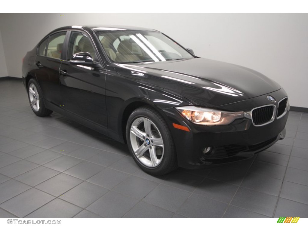 2013 3 Series 328i Sedan - Black Sapphire Metallic / Venetian Beige photo #1