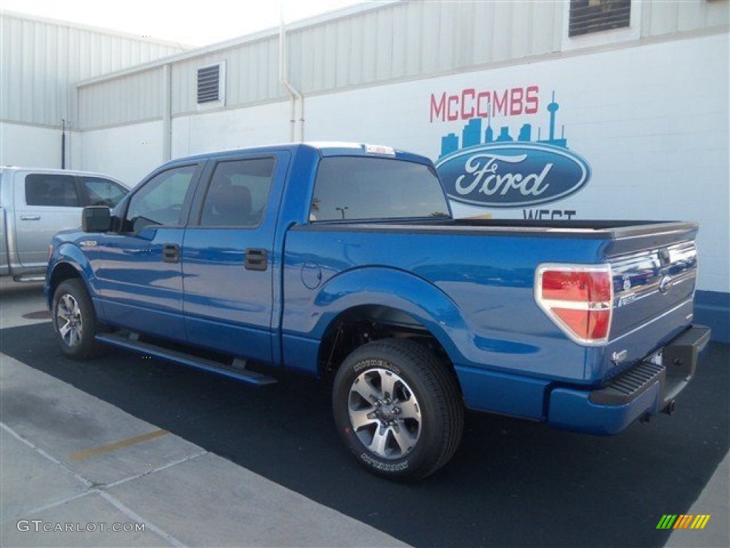 2012 F150 XLT SuperCrew - Blue Flame Metallic / Black photo #3