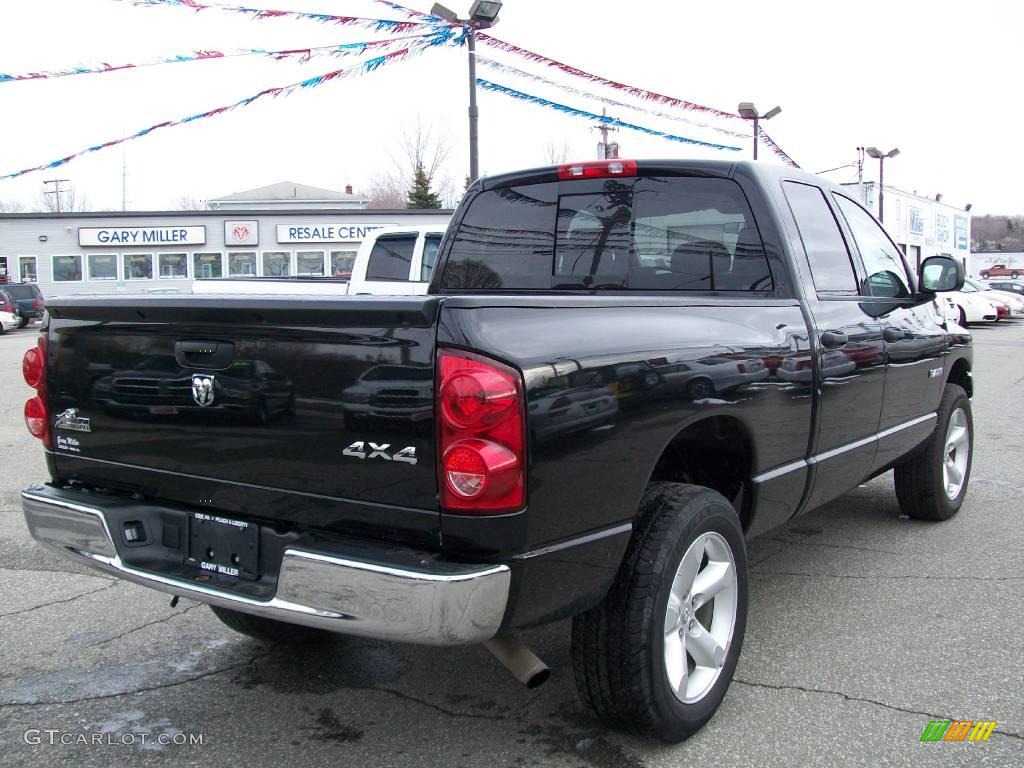 2008 Ram 1500 Big Horn Edition Quad Cab 4x4 - Brilliant Black Crystal Pearl / Medium Slate Gray photo #6