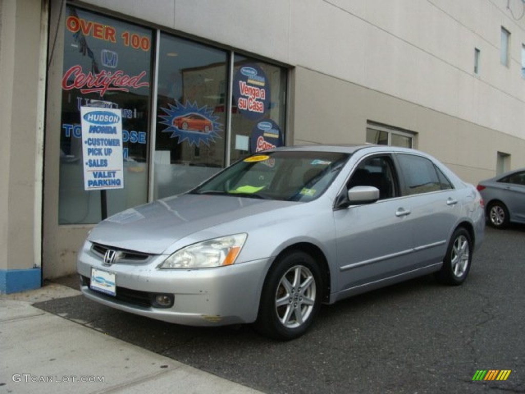 2003 Accord EX V6 Sedan - Satin Silver Metallic / Black photo #1