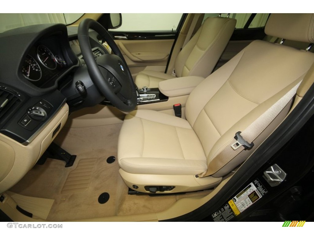 2013 X3 xDrive 28i - Black Sapphire Metallic / Sand Beige photo #3