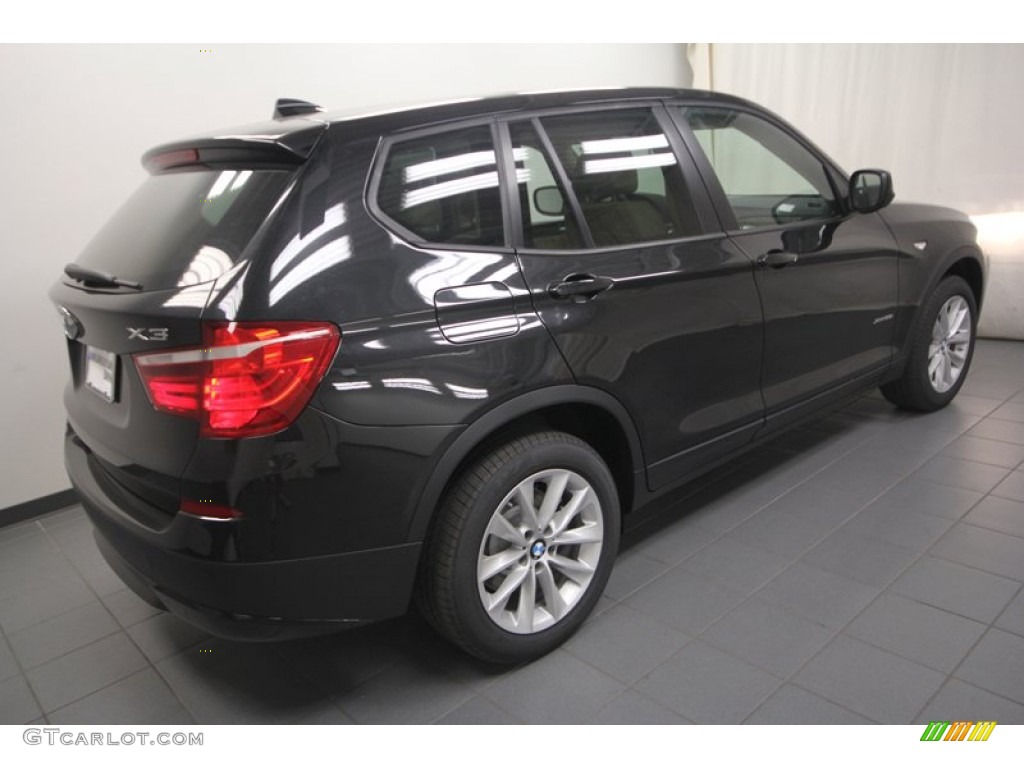 2013 X3 xDrive 28i - Black Sapphire Metallic / Sand Beige photo #8