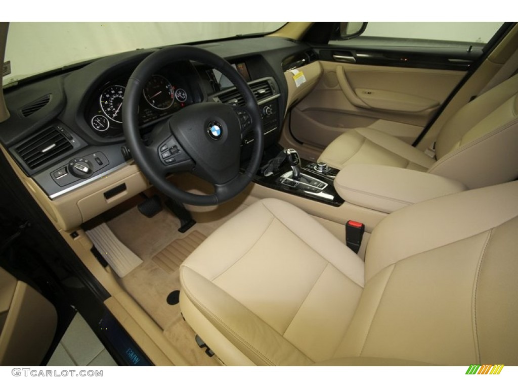2013 X3 xDrive 28i - Black Sapphire Metallic / Sand Beige photo #11