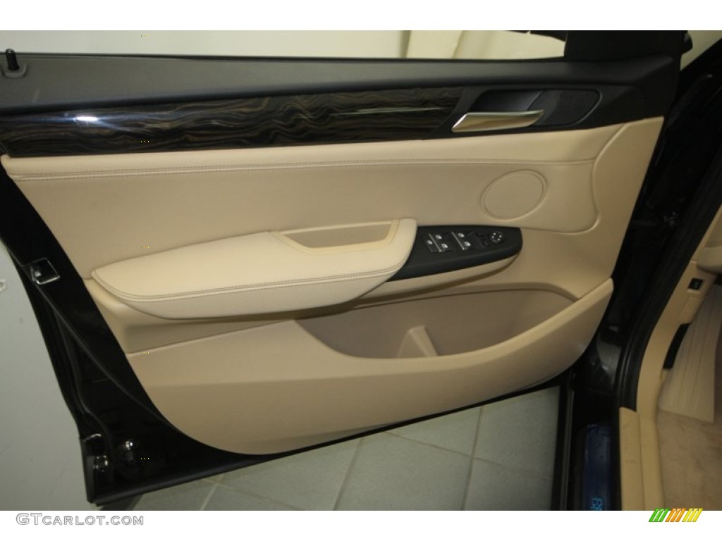 2013 X3 xDrive 28i - Black Sapphire Metallic / Sand Beige photo #13