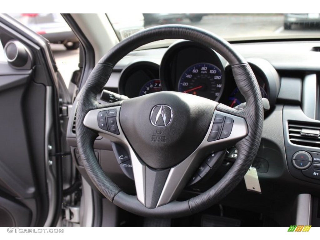 2012 Acura RDX Technology SH-AWD Ebony Steering Wheel Photo #70498838