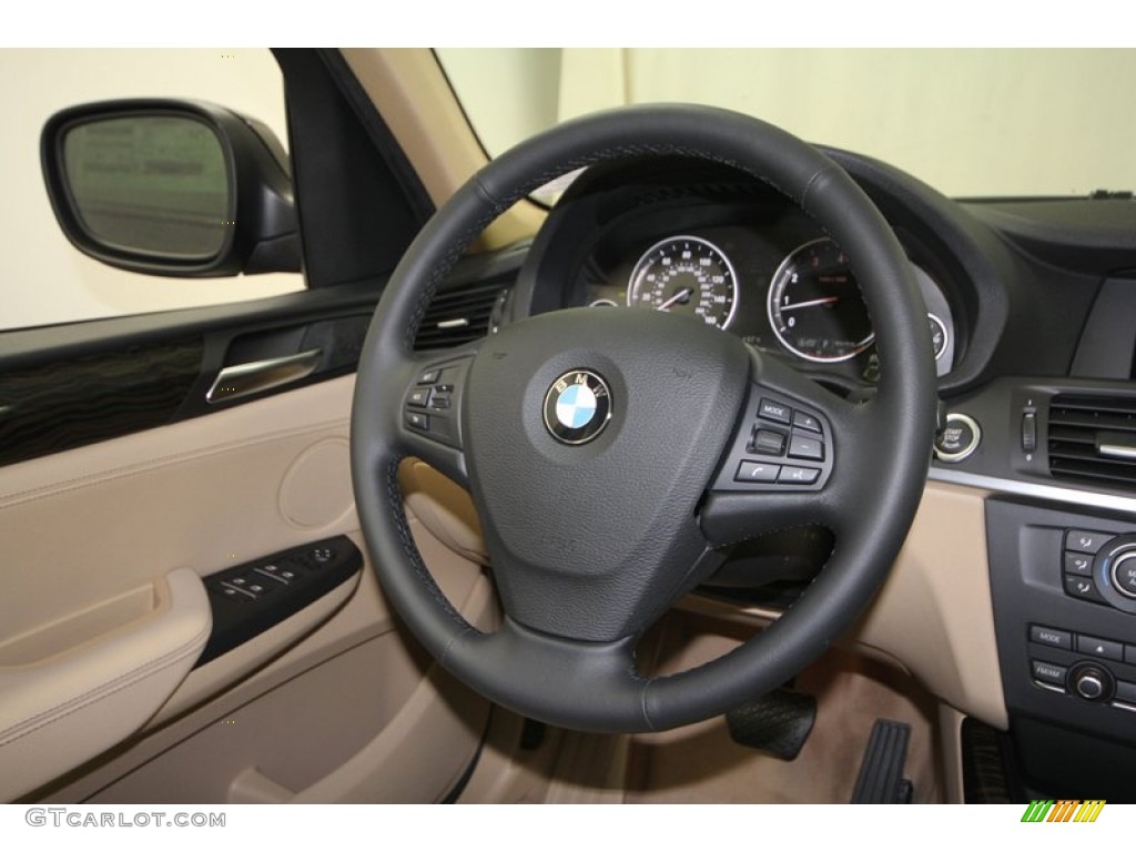 2013 X3 xDrive 28i - Black Sapphire Metallic / Sand Beige photo #26