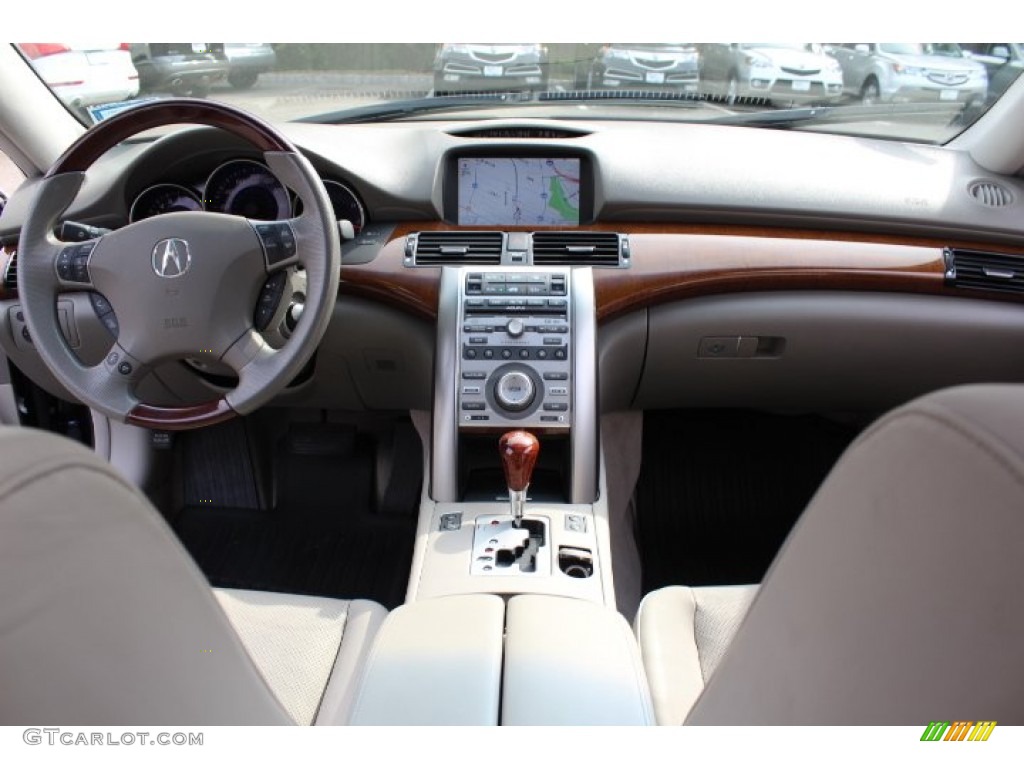 2005 Acura RL 3.5 AWD Sedan Taupe Dashboard Photo #70499111