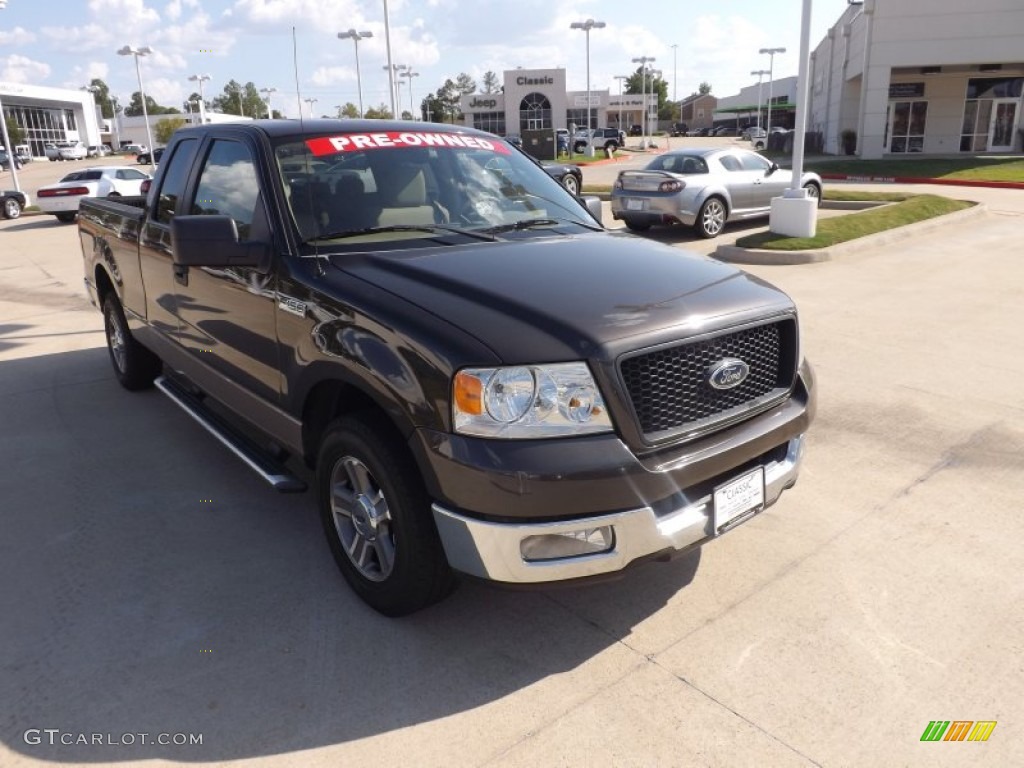 2005 F150 XLT SuperCab - Dark Stone Metallic / Tan photo #7