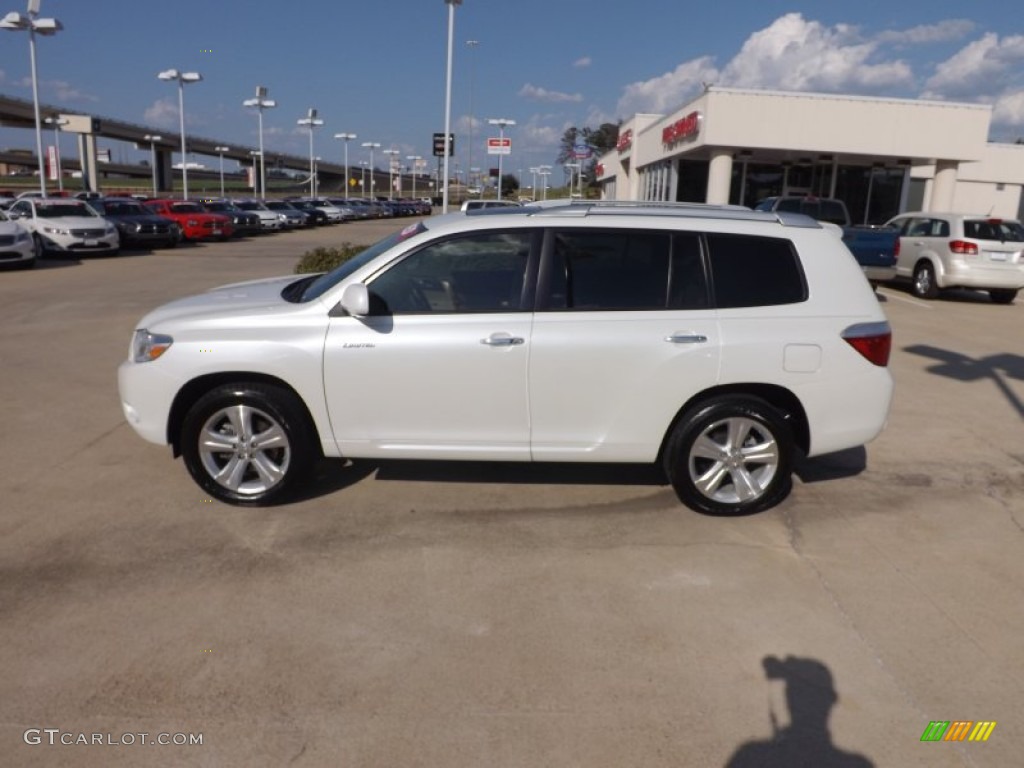 2009 Highlander Limited - Blizzard White Pearl / Sand Beige photo #2