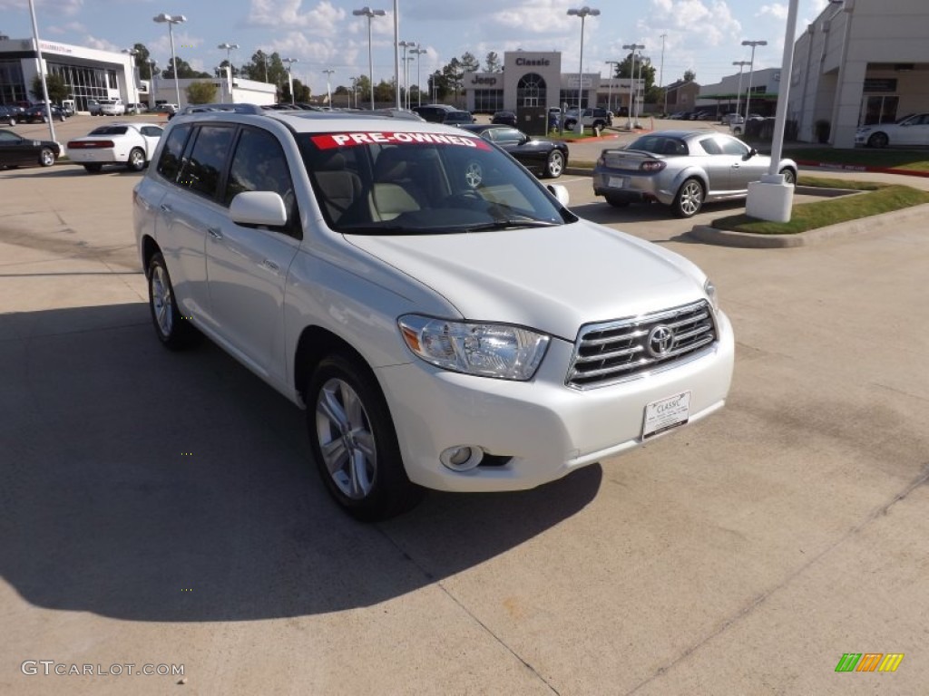 2009 Highlander Limited - Blizzard White Pearl / Sand Beige photo #7