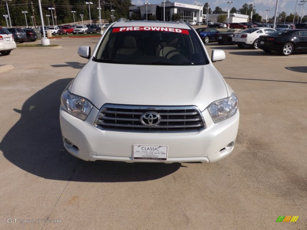 2009 Highlander Limited - Blizzard White Pearl / Sand Beige photo #8