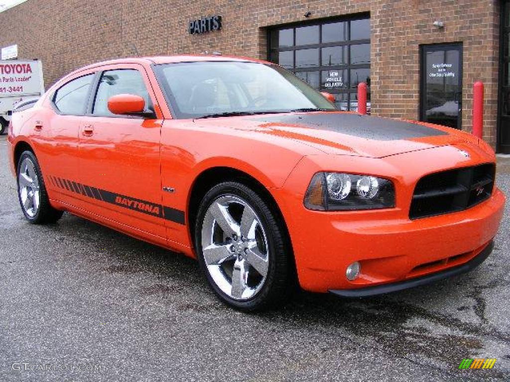 2008 Charger R/T Daytona - HEMI Orange Pearl / Dark Slate Gray photo #1