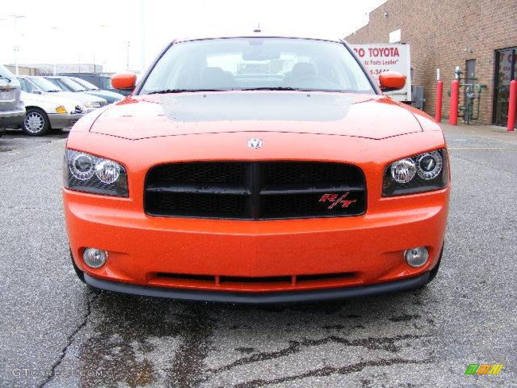 2008 Charger R/T Daytona - HEMI Orange Pearl / Dark Slate Gray photo #8