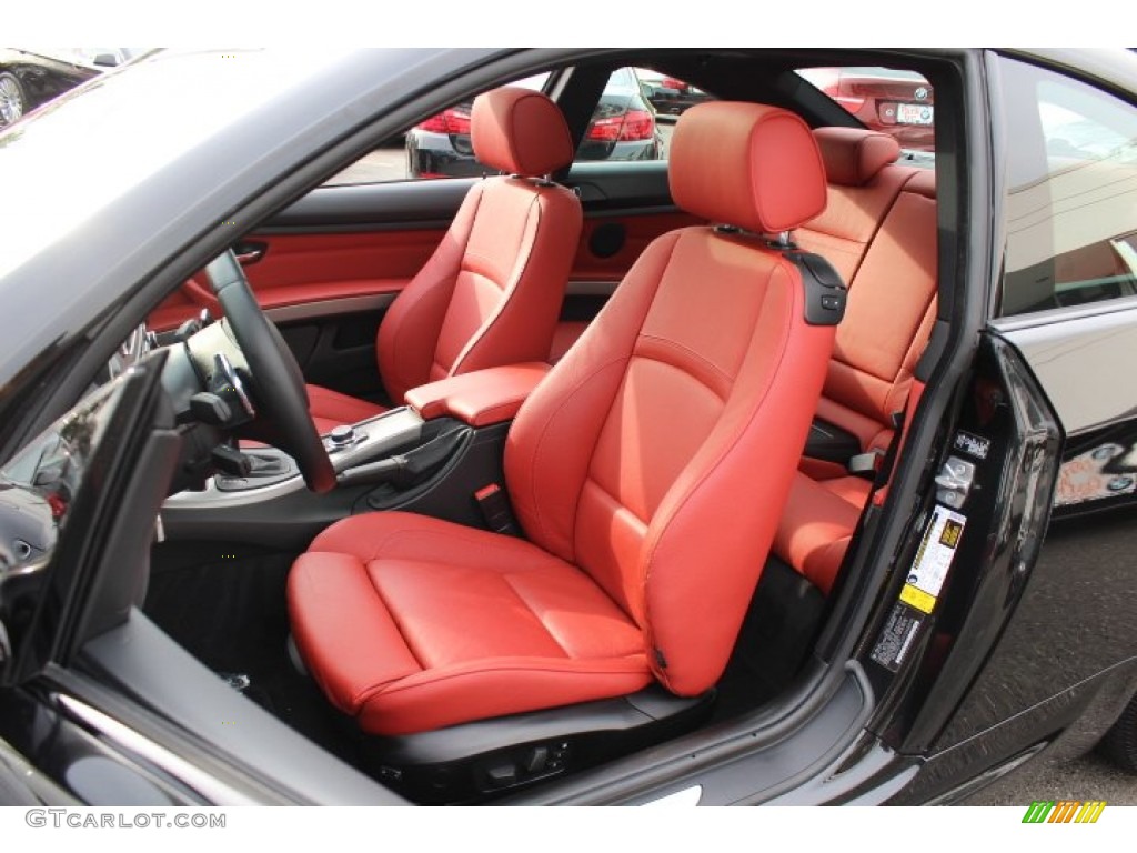 Coral Red/Black Interior 2012 BMW 3 Series 335i xDrive Coupe Photo #70502258