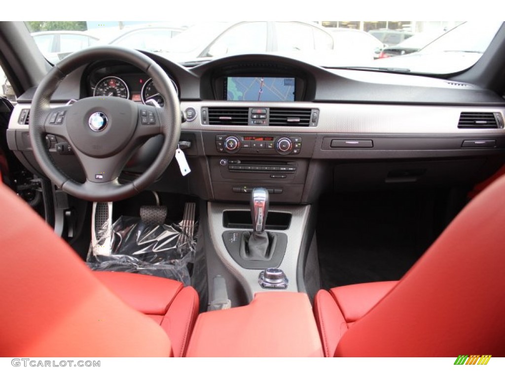 2012 BMW 3 Series 335i xDrive Coupe Coral Red/Black Dashboard Photo #70502262