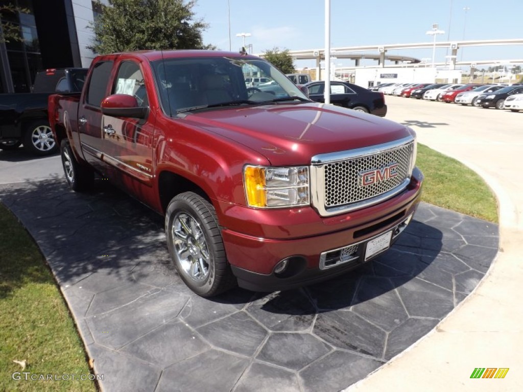 2013 Sierra 1500 Denali Crew Cab - Sonoma Red Metallic / Cocoa/Light Cashmere photo #6