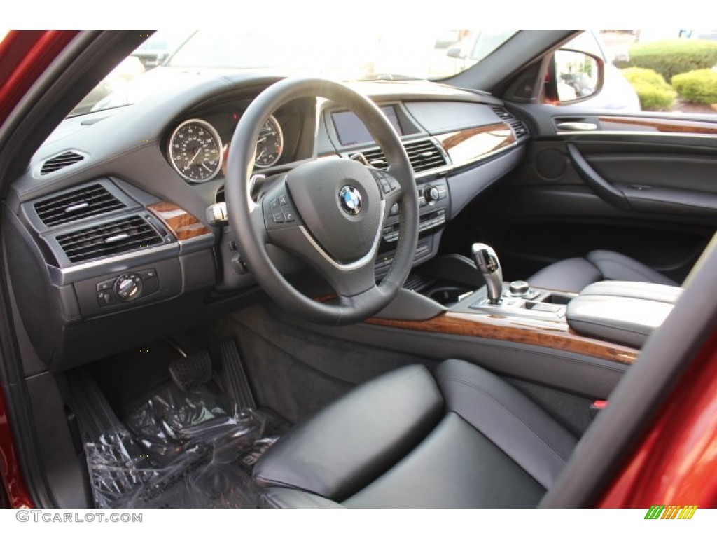 Black Interior 2012 BMW X6 xDrive50i Photo #70502522