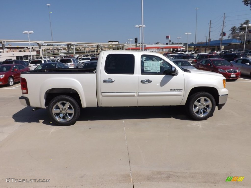 White Diamond Tricoat 2013 GMC Sierra 1500 SLE Crew Cab Exterior Photo #70502525