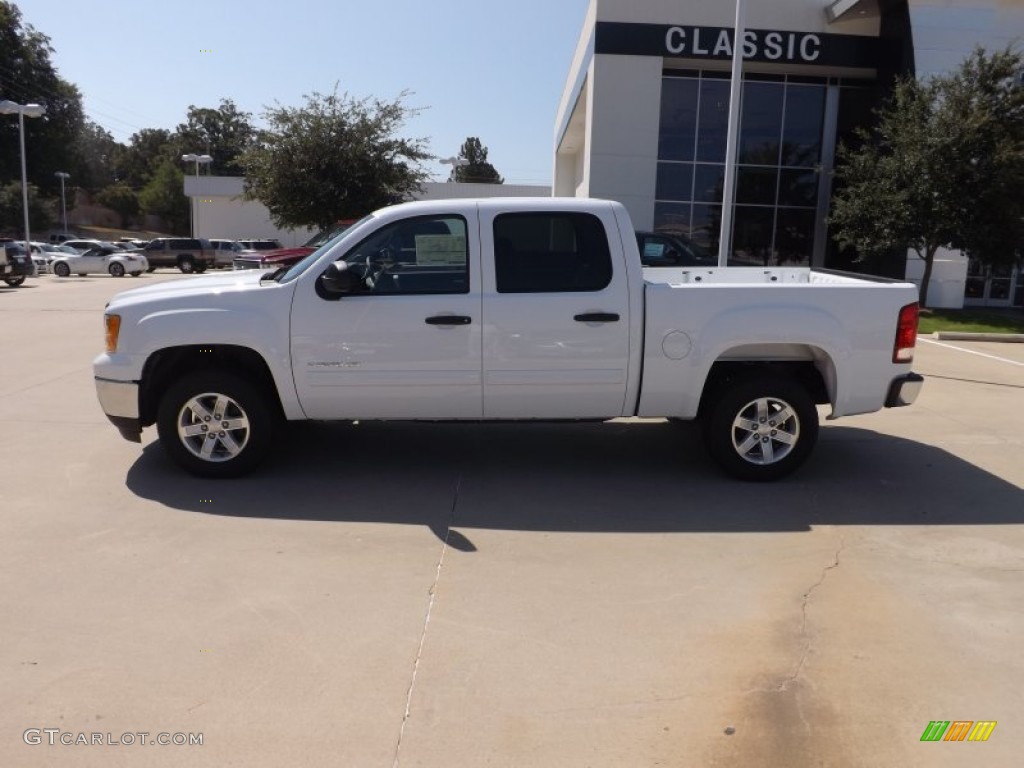 2013 Sierra 1500 SLE Crew Cab - Summit White / Ebony photo #2