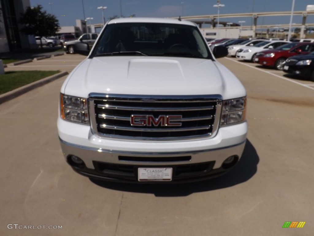2013 Sierra 1500 SLE Crew Cab - Summit White / Ebony photo #8