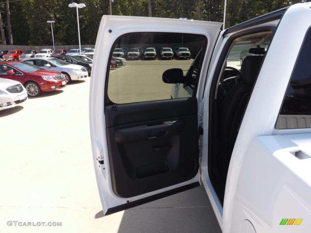 2013 Sierra 1500 SLE Crew Cab - Summit White / Ebony photo #16