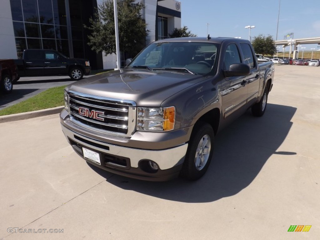 2013 Sierra 1500 SLE Crew Cab - Mocha Steel Metallic / Ebony photo #1