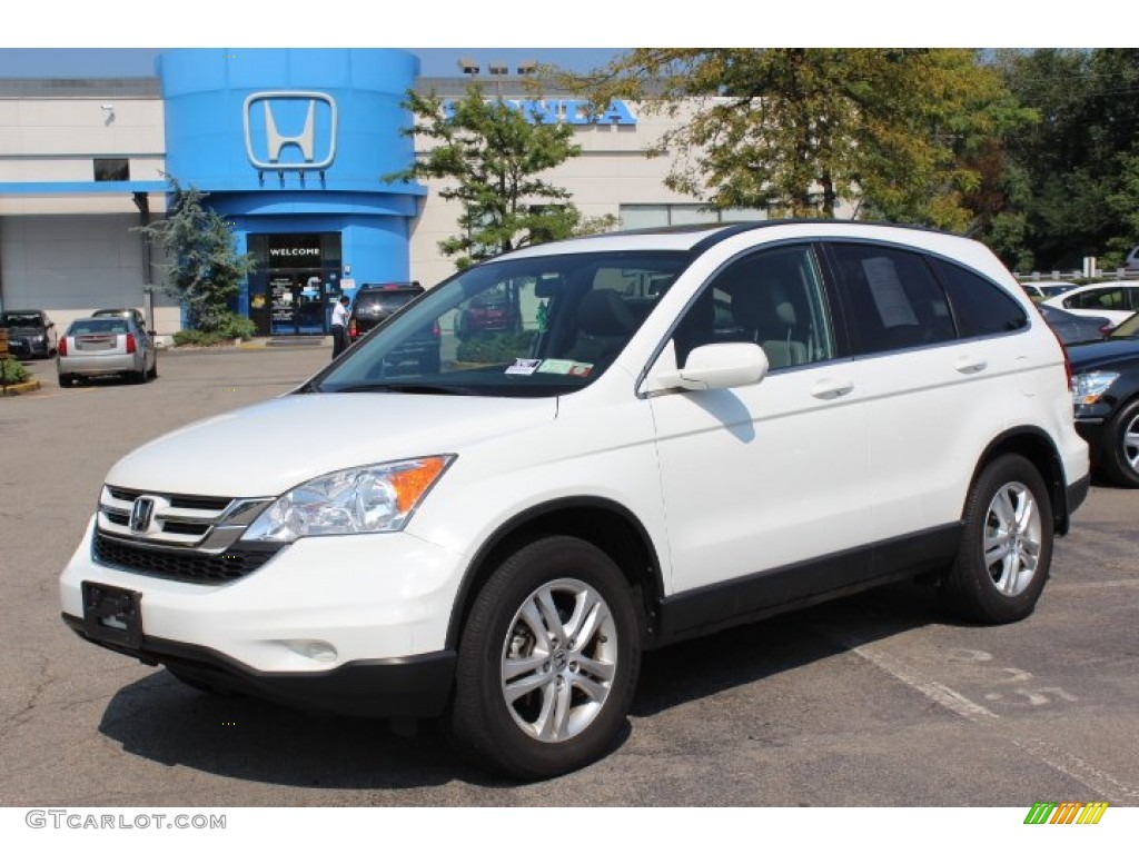 2010 CR-V EX-L AWD - Taffeta White / Gray photo #1