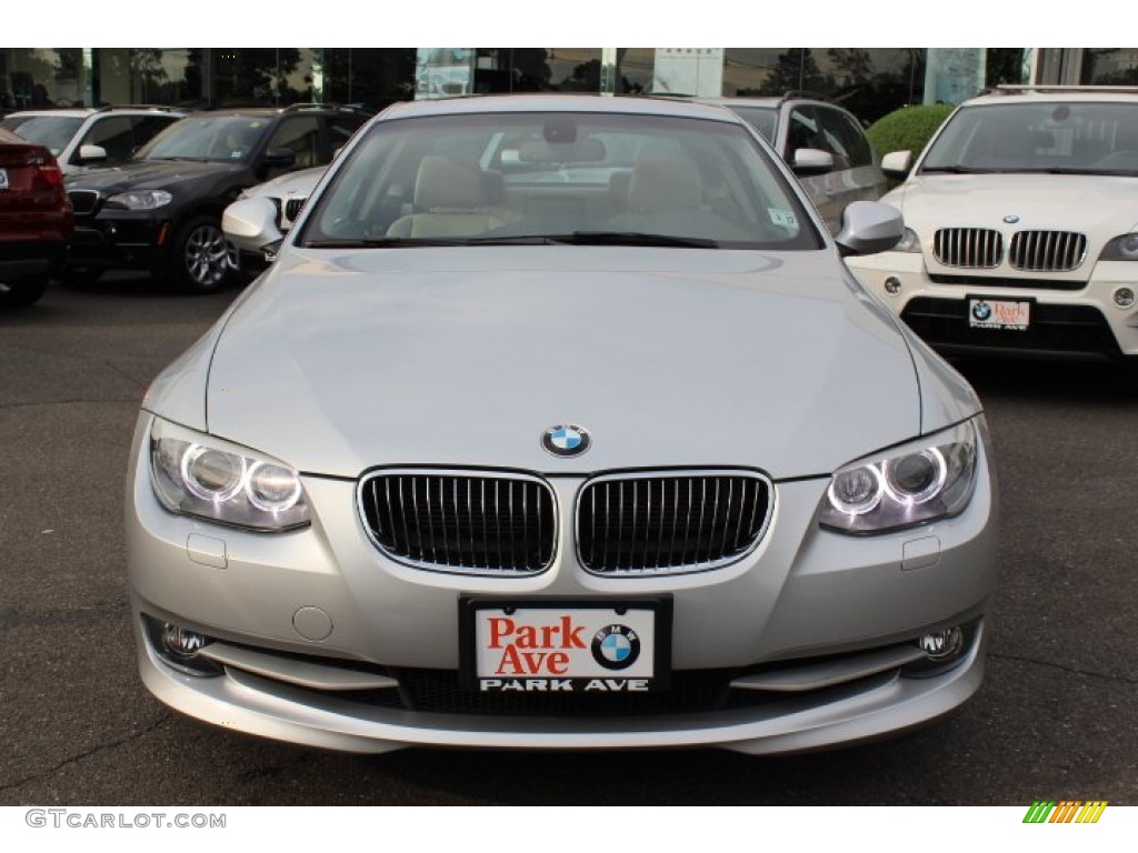 2012 3 Series 328i xDrive Coupe - Titanium Silver Metallic / Oyster/Black photo #2